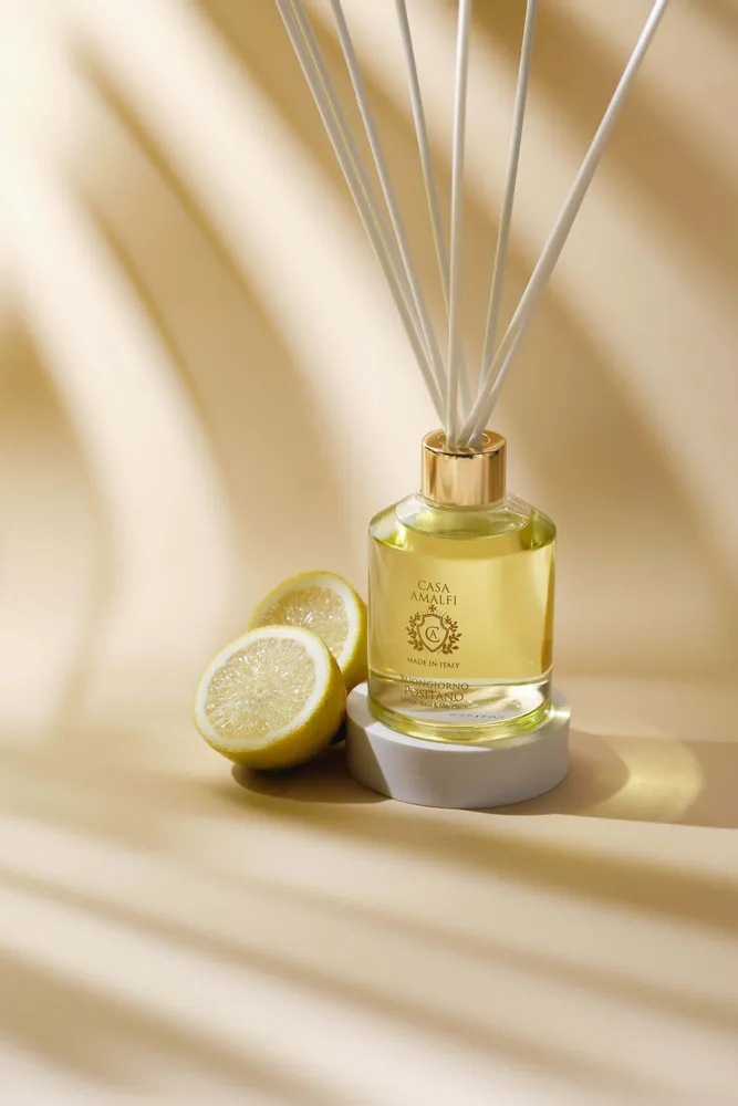 Fragrance for women & men - BUONGIORNO POSITANO HOME DIFFUSER - Lemon Basil & Mandarin 250ml - CASA AMALFI