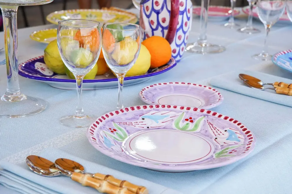 Parfums pour soi et eaux de toilette - VILLA POSITANO NAPPE 230cm x 170cm avec 4 serviettes assorties - CASA AMALFI