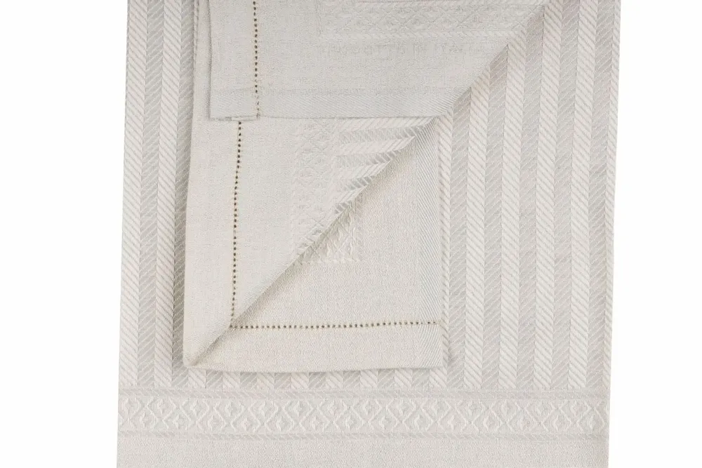 Fragrance for women & men - ROMANTICA BEIGE & WHITE LINEN GUEST TOWEL SET - CASA AMALFI