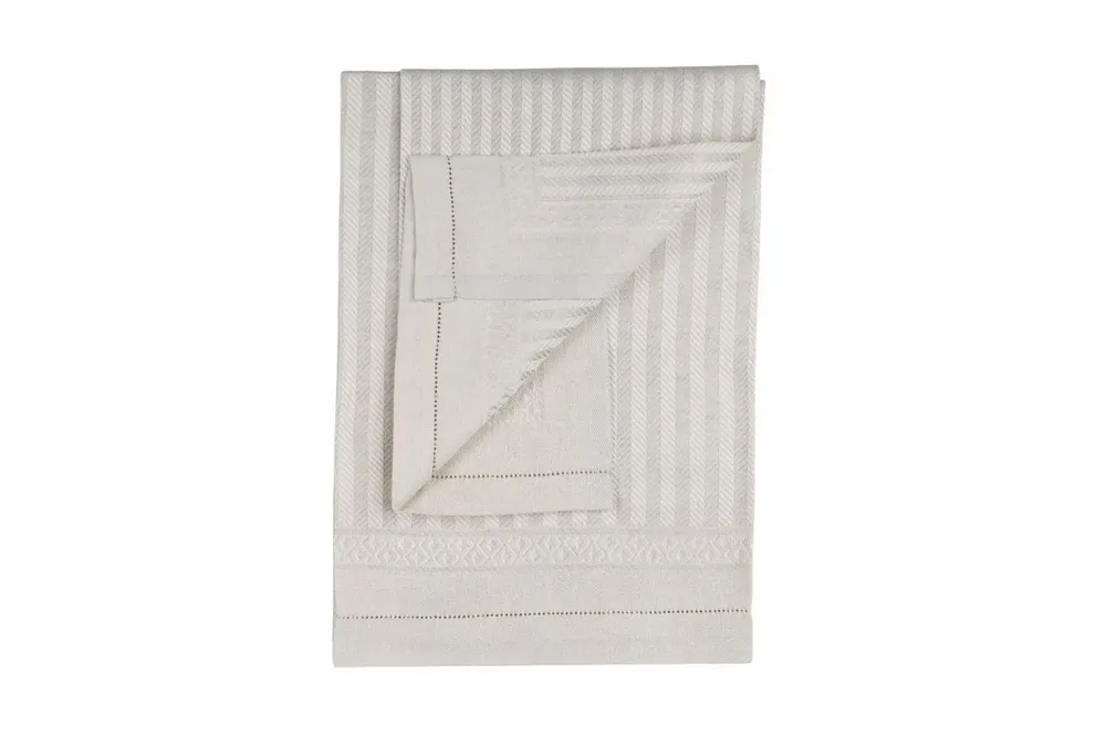 Fragrance for women & men - ROMANTICA BEIGE & WHITE LINEN GUEST TOWEL SET - CASA AMALFI