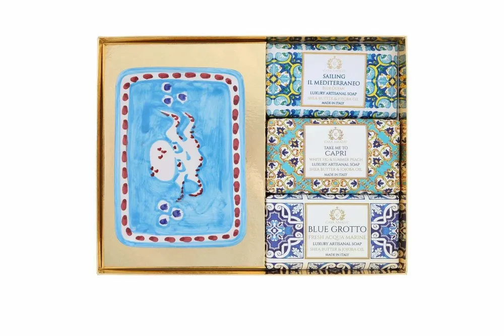 Parfums pour soi et eaux de toilette - BLUE MAIOLICA - Coffret 3 Savons - CASA AMALFI