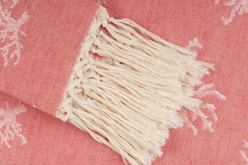 Fragrance for women & men - CORAL FRINGE GUEST TOWEL SET - CASA AMALFI