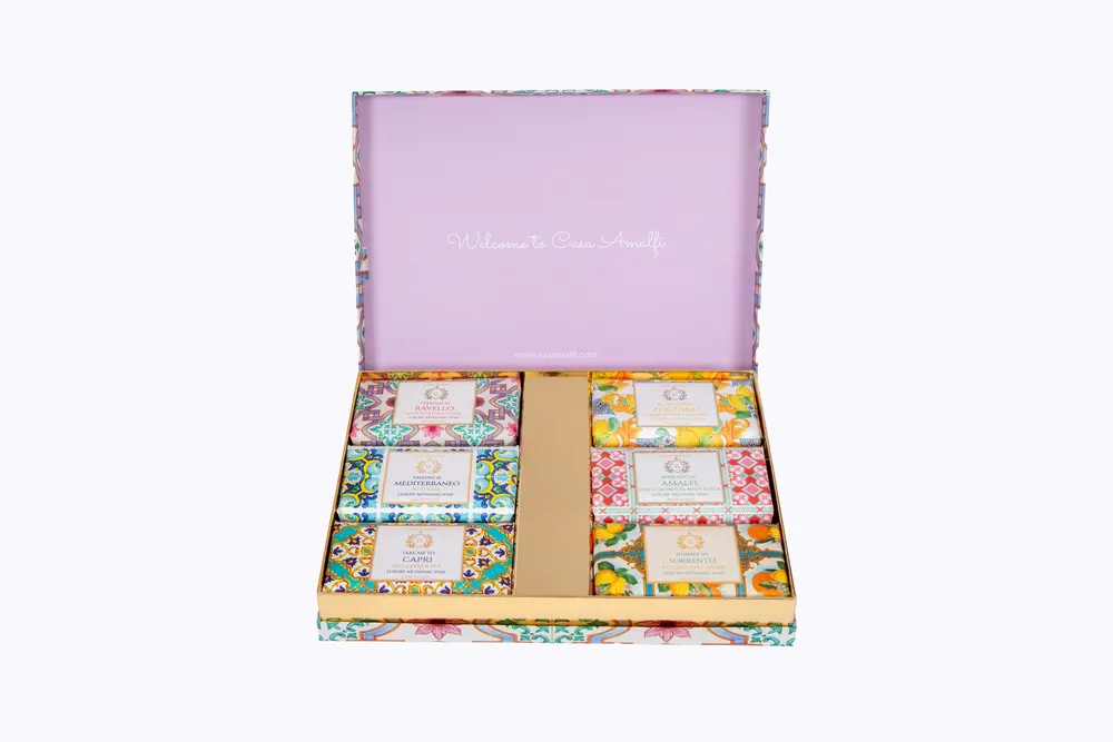 Parfums pour soi et eaux de toilette - PINK MAIOLICA - Coffret Sac en Sisal - CASA AMALFI