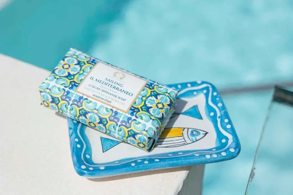 Fragrance for women & men - SAILING IL MEDITERRANEO BODY SOAP - Blue Ocean 150g - CASA AMALFI