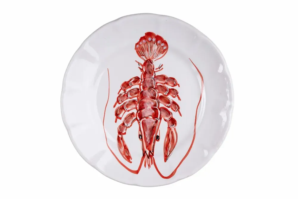 Parfums pour soi et eaux de toilette - ASSIETTES PLATES POISSON ROUGE & BLEU - Set de 6 - CASA AMALFI