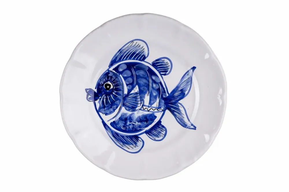 Parfums pour soi et eaux de toilette - ASSIETTES PLATES POISSON ROUGE & BLEU - Set de 6 - CASA AMALFI