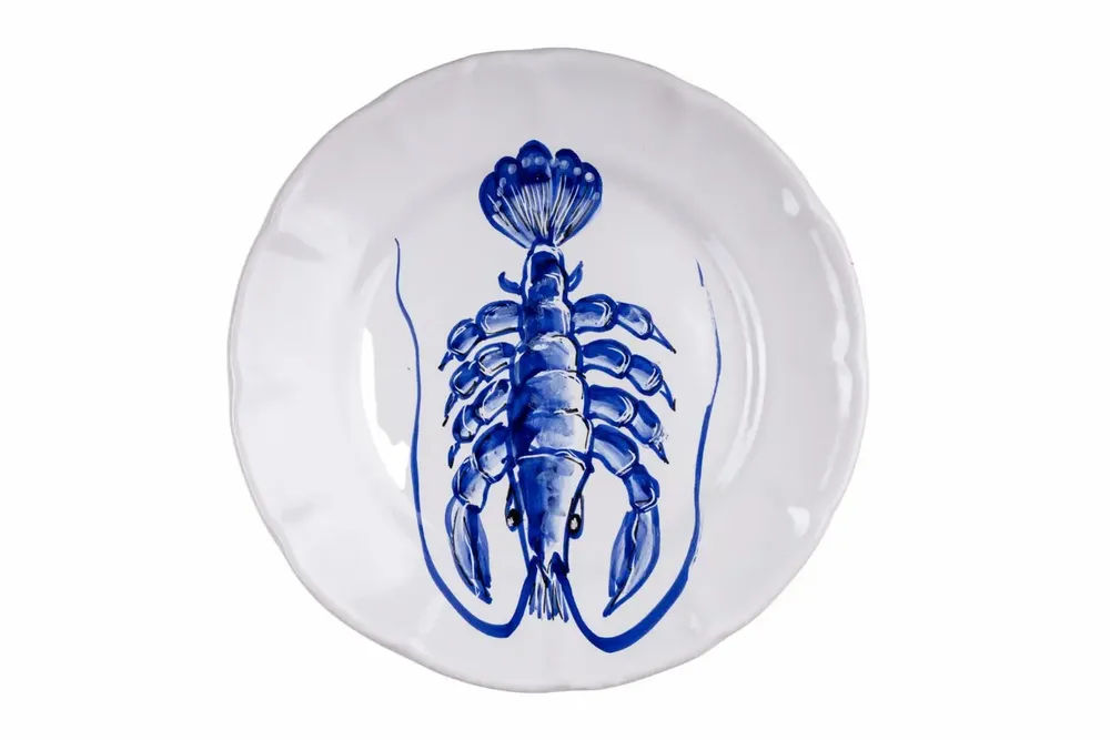 Parfums pour soi et eaux de toilette - ASSIETTES PLATES POISSON ROUGE & BLEU - Set de 6 - CASA AMALFI