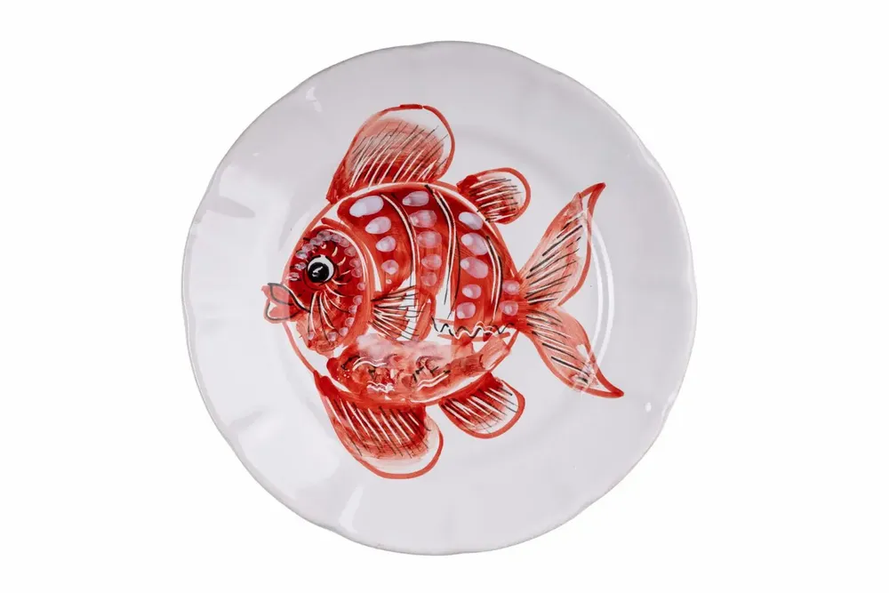 Parfums pour soi et eaux de toilette - ASSIETTES PLATES POISSON ROUGE & BLEU - Set de 6 - CASA AMALFI