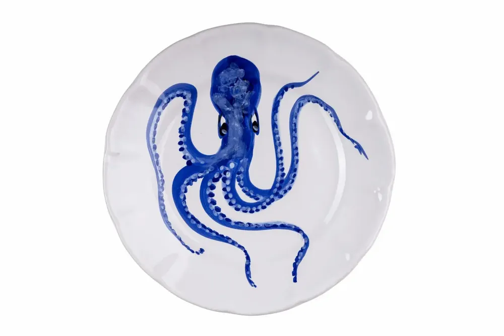 Parfums pour soi et eaux de toilette - ASSIETTES PLATES POISSON ROUGE & BLEU - Set de 6 - CASA AMALFI