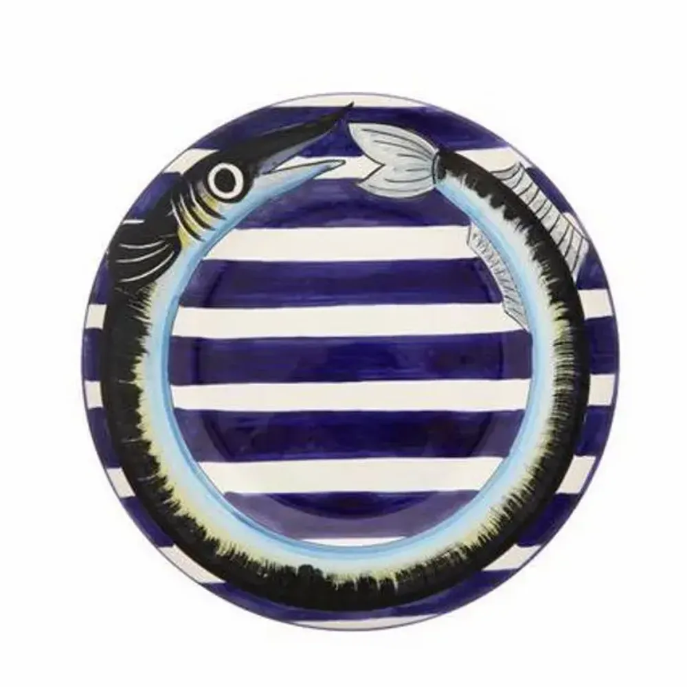 Fragrance for women & men - HAND PAINTED FISH DINNER PLATES - Set of 3 - CASA AMALFI