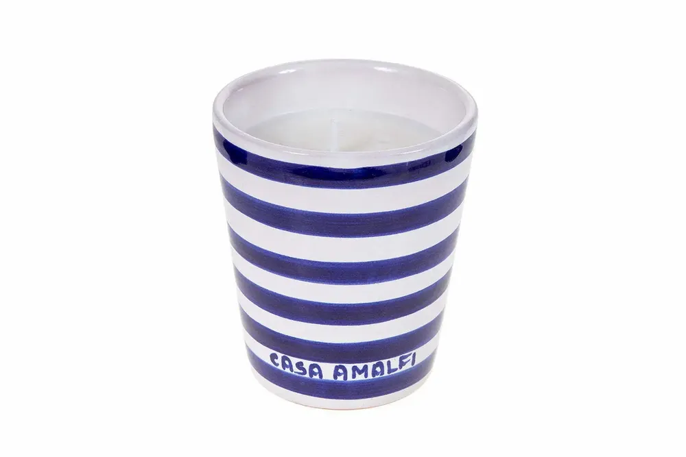 Parfums pour soi et eaux de toilette - BLUE GROTTO Bougie en Cire de Soja Peinte à la Main - Acqua Marine & Sel Marin 200g - CASA AMALFI
