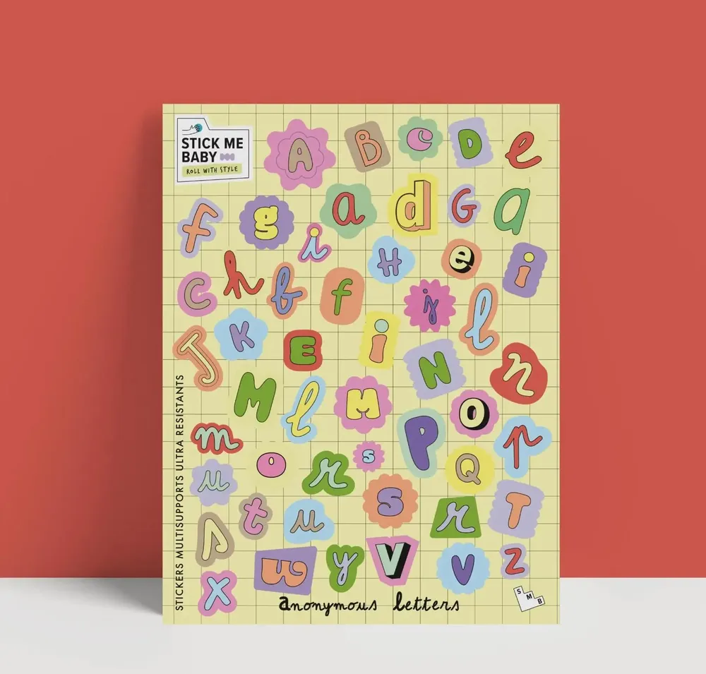 Children's arts and crafts - Sheet of waterproof stickers made in France - STICK ME BABY
