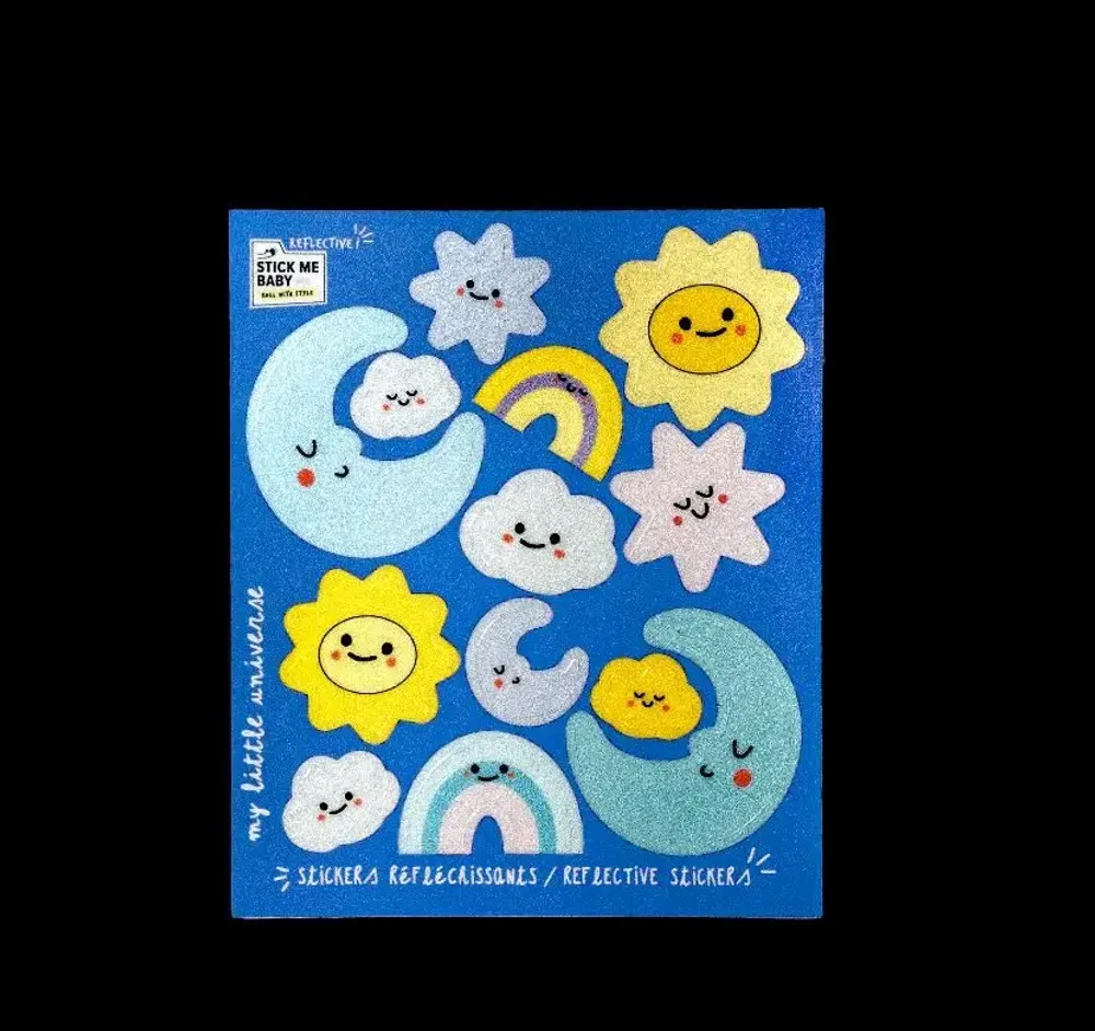 Children's arts and crafts - Sheet of reflective stickers for urban mobility at night - STICK ME BABY