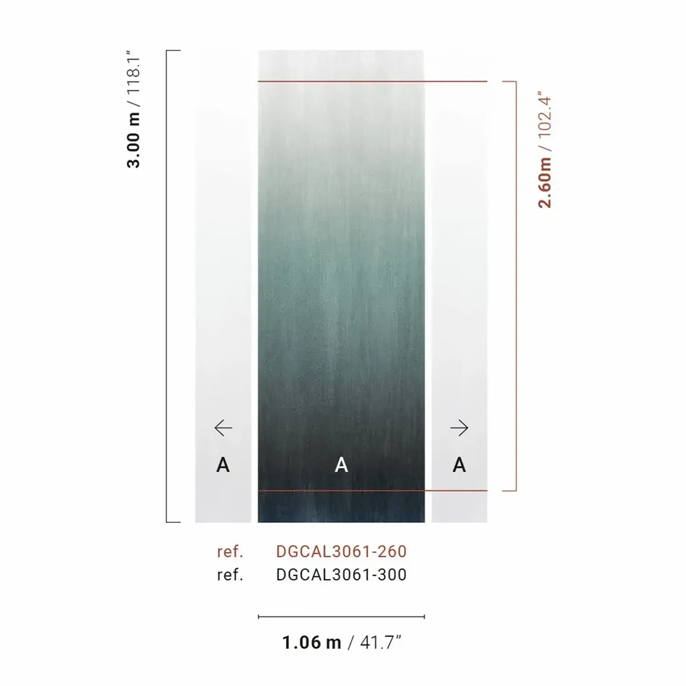 Papiers peints - Cinera teal, Collection Caldera - MASUREEL INTERNATIONAL  SA