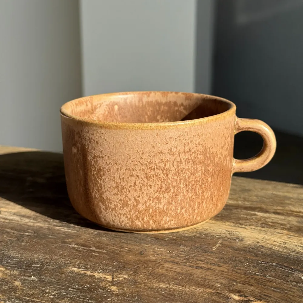 Mugs - Brown glazed stoneware cup H6.5 D10.5 - OFFICE OBJETS