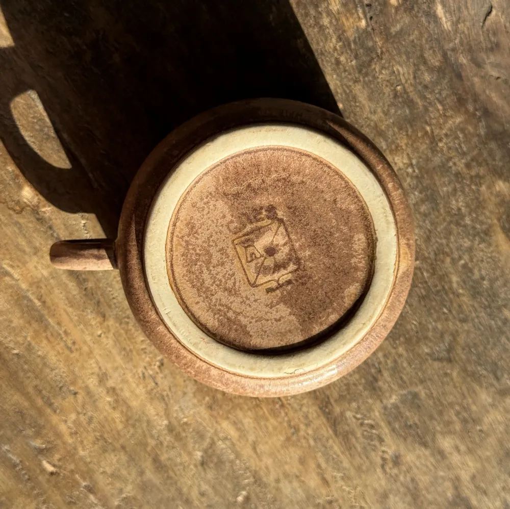 Mugs - Brown glazed stoneware cup H6.5 D10.5 - OFFICE OBJETS