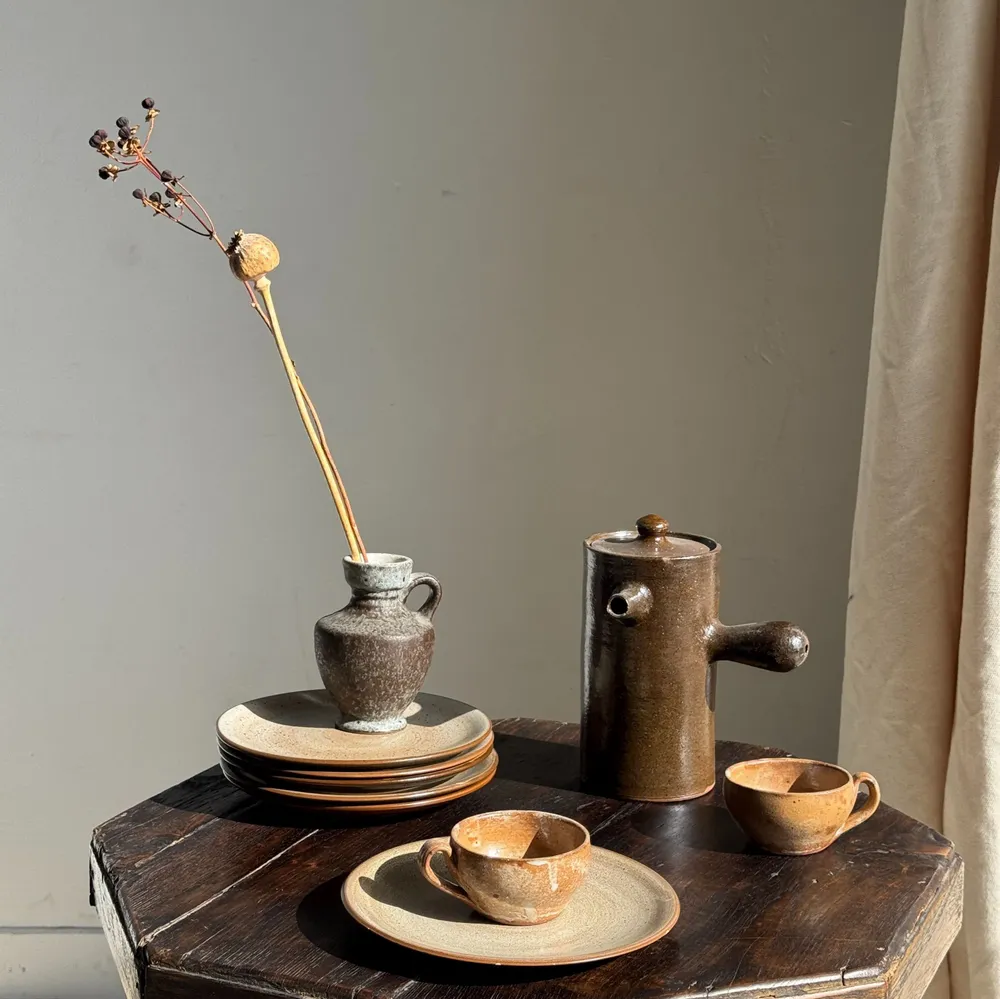 Mugs - Mini grey stoneware jug H13 D9 - OFFICE OBJETS