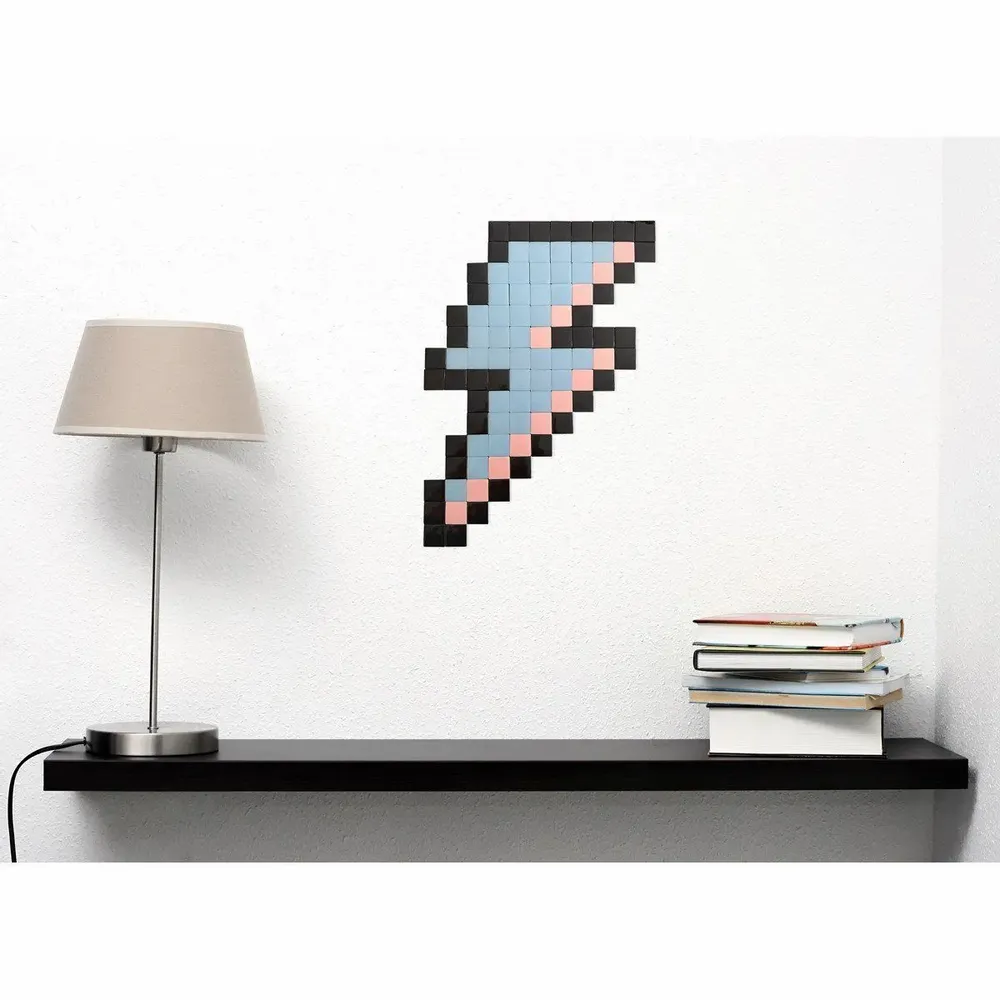 Stained glass decoration - Decorative adhesive glass mosaic lightning bolt #01 - PIXELBOX