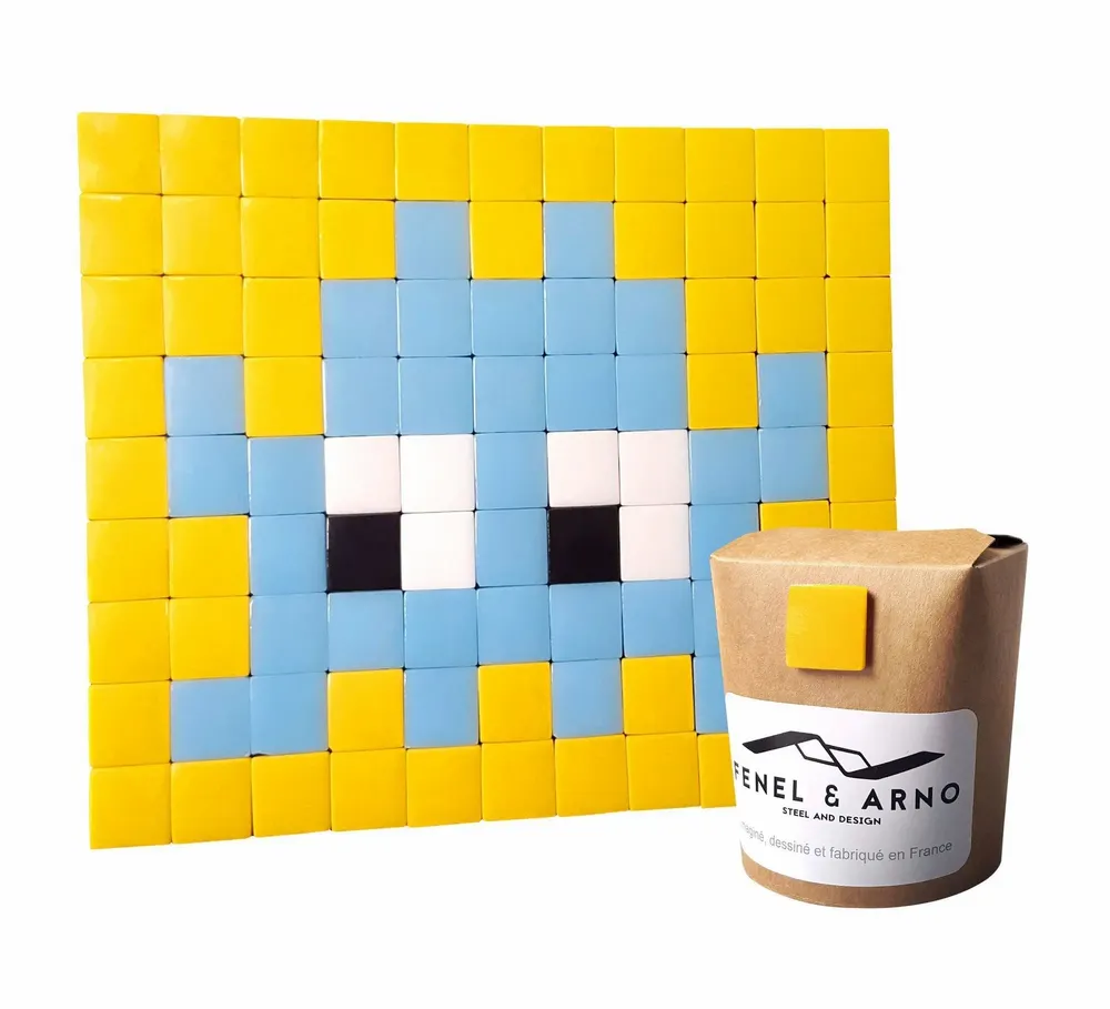 Stained glass decoration - Decorative adhesive glass mosaic invader #02 - PIXELBOX