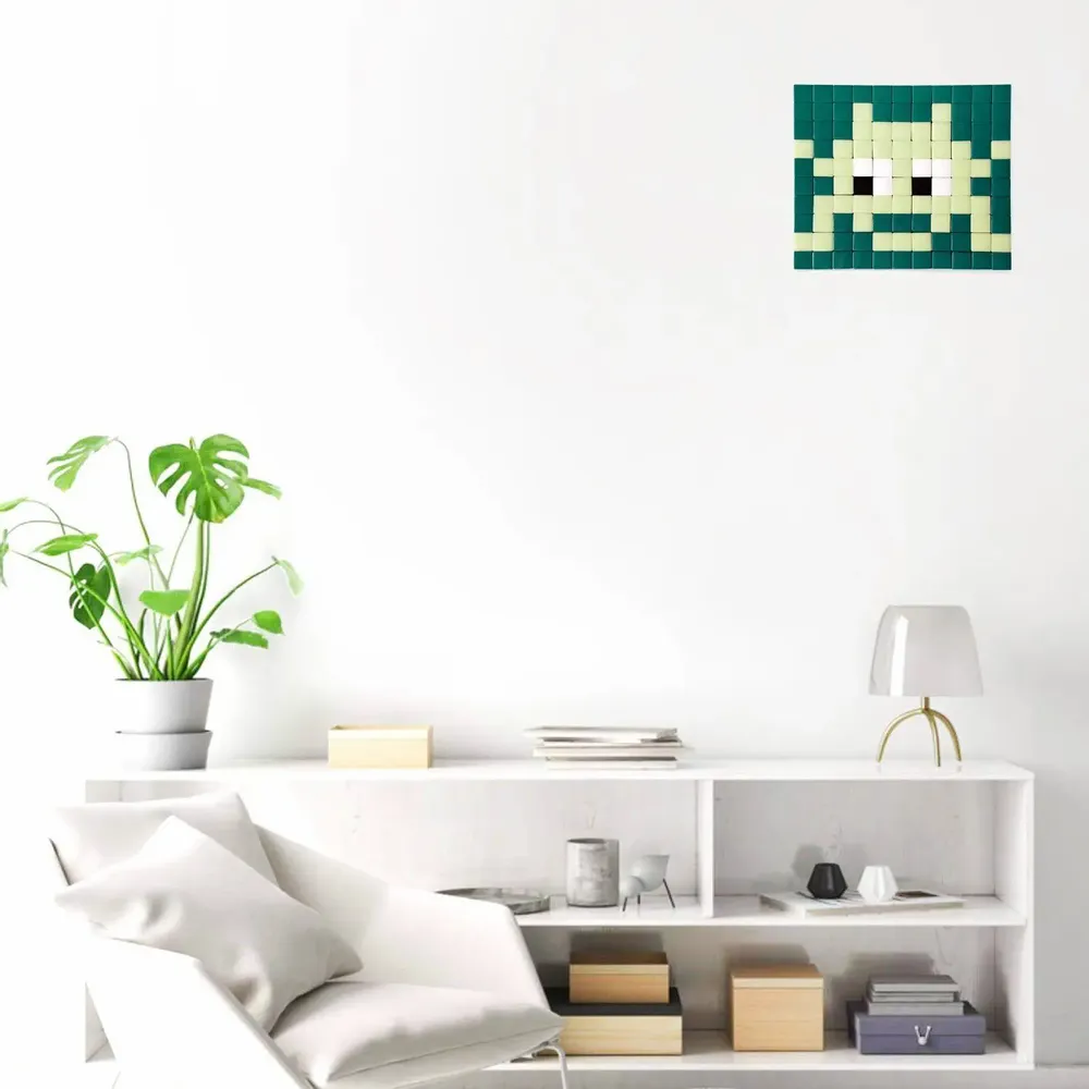 Stained glass decoration - Decorative adhesive glass mosaic invader #04 - PIXELBOX