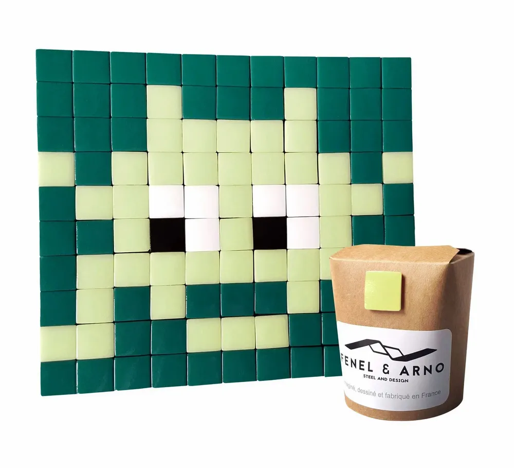 Stained glass decoration - Decorative adhesive glass mosaic invader #04 - PIXELBOX