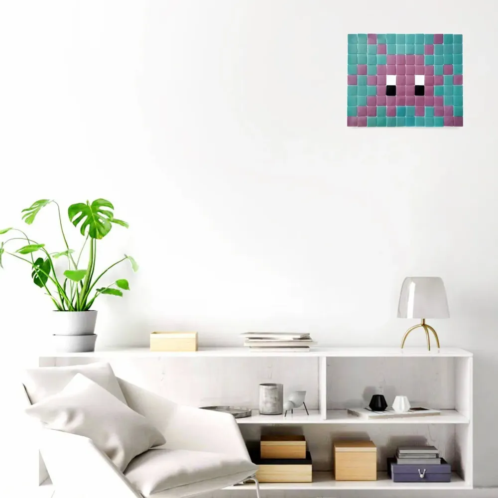 Stained glass decoration - Decorative adhesive glass mosaic invader #05 - PIXELBOX