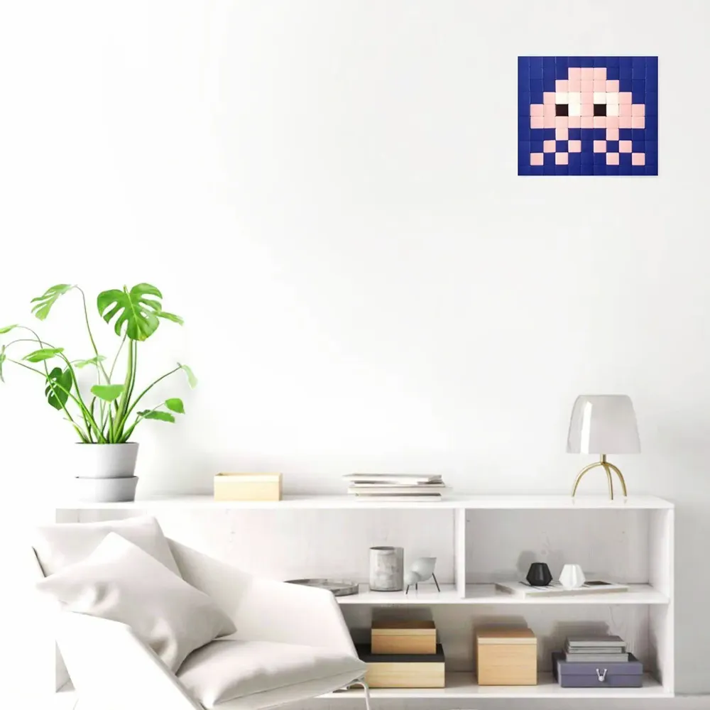 Stained glass decoration - Decorative adhesive glass mosaic invader #07 - PIXELBOX