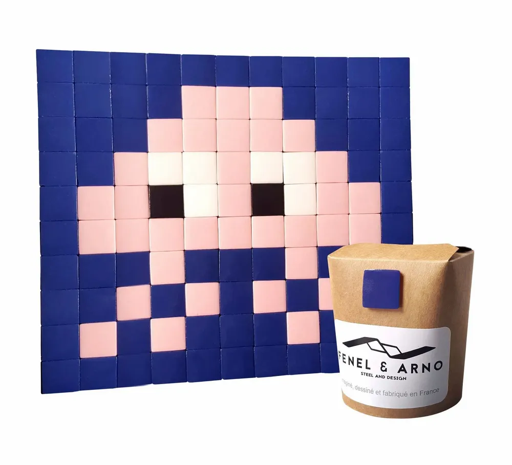 Stained glass decoration - Decorative adhesive glass mosaic invader #07 - PIXELBOX