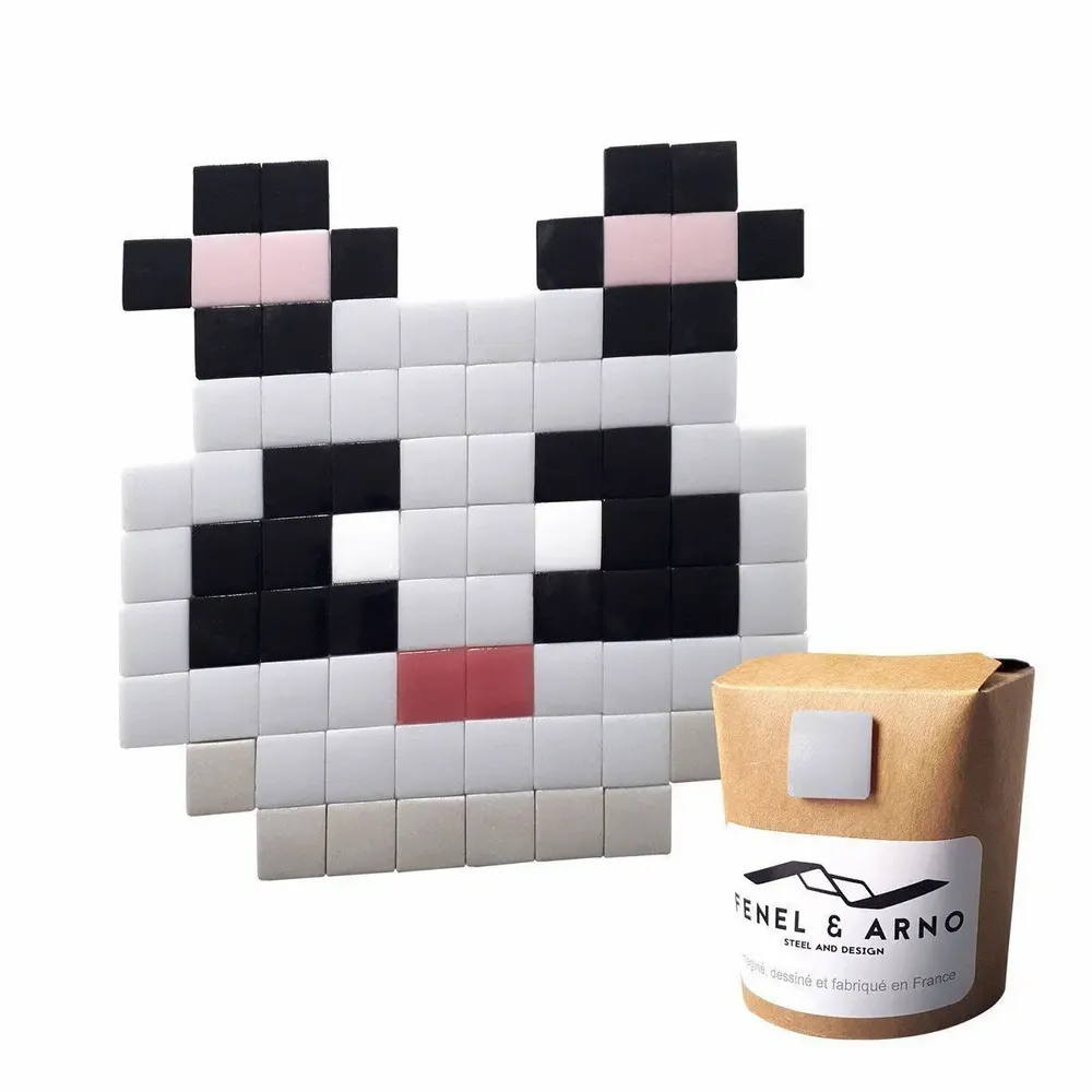 Stained glass decoration - Decorative adhesive glass mosaic panda #01 - PIXELBOX