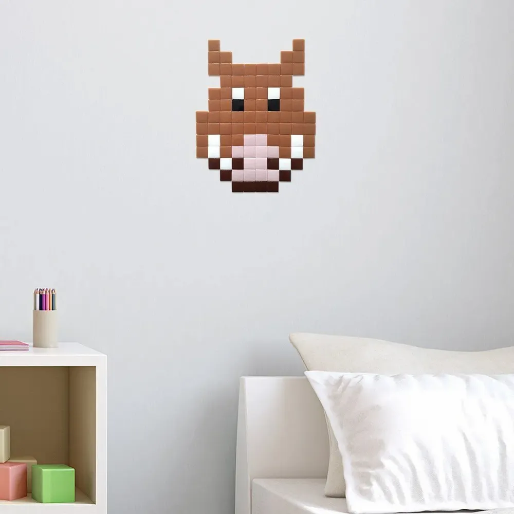 Stained glass decoration - Decorative adhesive glass mosaic warthog #01 - PIXELBOX