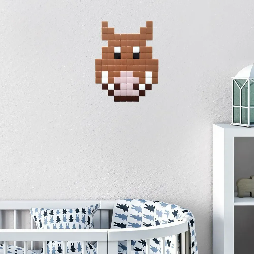 Stained glass decoration - Decorative adhesive glass mosaic warthog #01 - PIXELBOX