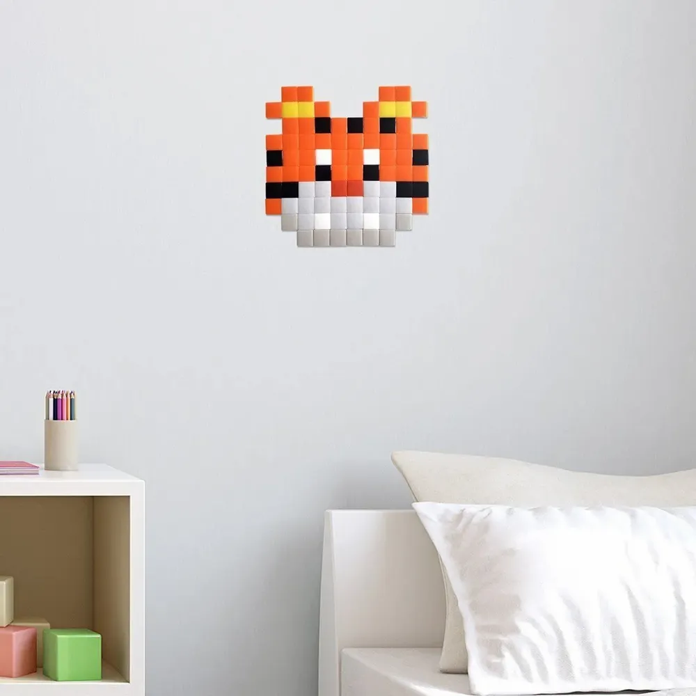 Stained glass decoration - Decorative adhesive glass mosaic tiger #01 - PIXELBOX