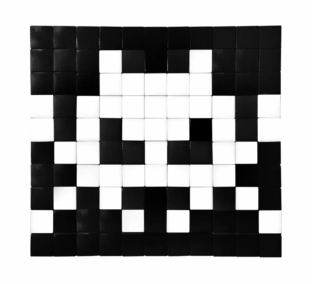 Stained glass decoration - Decorative adhesive glass mosaic invaders 10 - PIXELBOX