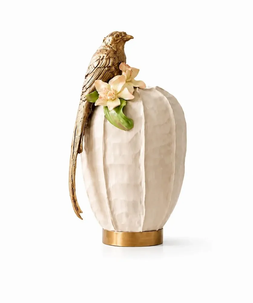 Vases - Bird & Orchid Handcrafted Vase - DASTHAA