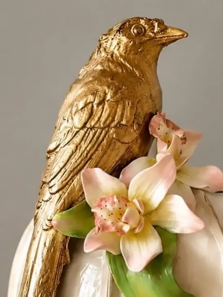 Vases - Bird & Orchid Handcrafted Vase - DASTHAA