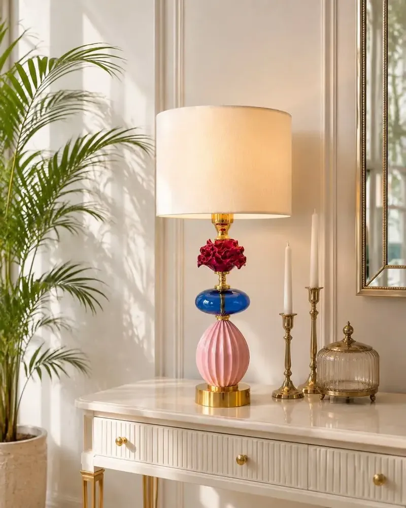 Lampes à poser - Lampe artisanale Alba Rose - DASTHAA