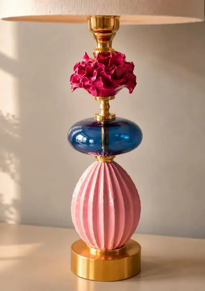 Lampes à poser - Lampe artisanale Alba Rose - DASTHAA