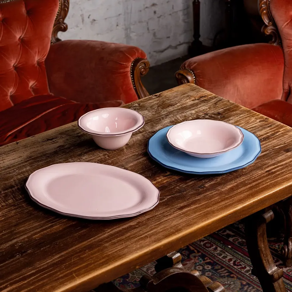 Platter and bowls - Asolo stoneware - ZAFFERANO