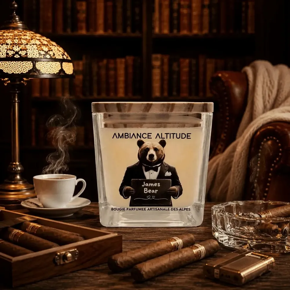 Cadeaux - Bougie Naturelle Parfumée JAMES BEAR - AMBIANCE ALTITUDE