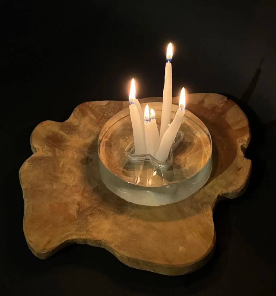 Art glass - Glass candle holder - MANON COUSIN