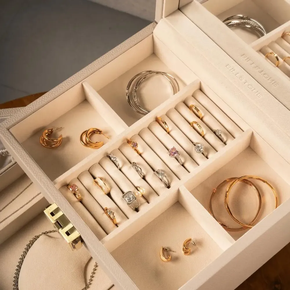 Boîtes de rangement  - Aura Soft Beige - Boîte à bijoux - BILLSTONE