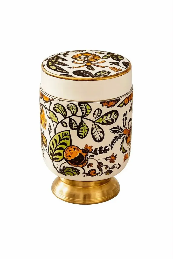 Flatware - Pedestal Lidded Jar - Persian Garden Collection - DASTHAA