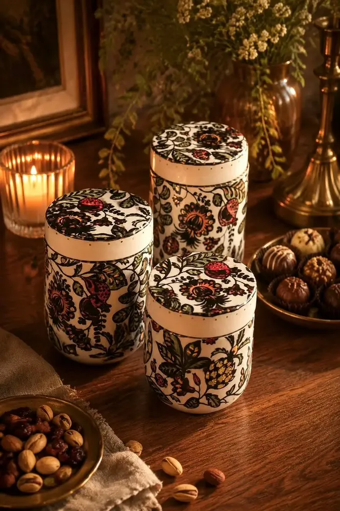 Flatware - Ceramic Storage Jar - Persian Garden Collection - DASTHAA