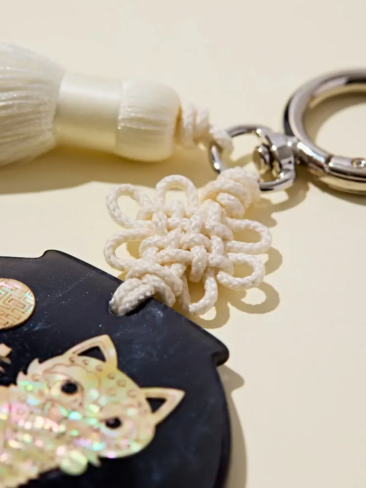 Bags and totes - keychain_mother of pearl_ tiger & magpie - HONGD.MADE
