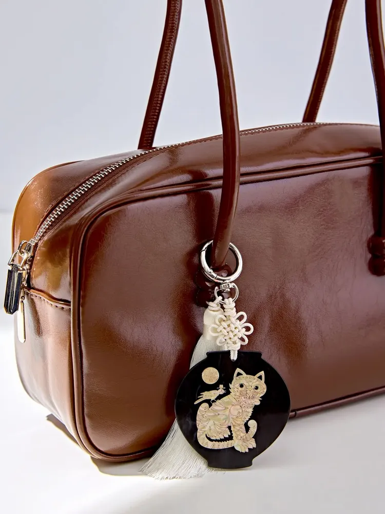 Bags and totes - keychain_mother of pearl_ tiger & magpie - HONGD.MADE