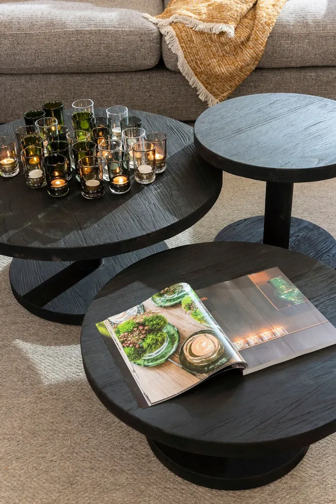 Tables basses - Round side table Phil Medium - GOMMAIRE