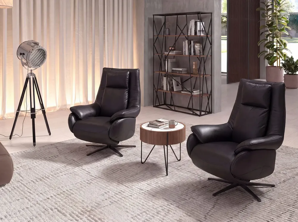 Floor lamps - Chrome steel and black steel floor lamp - ANGEL CERDÁ