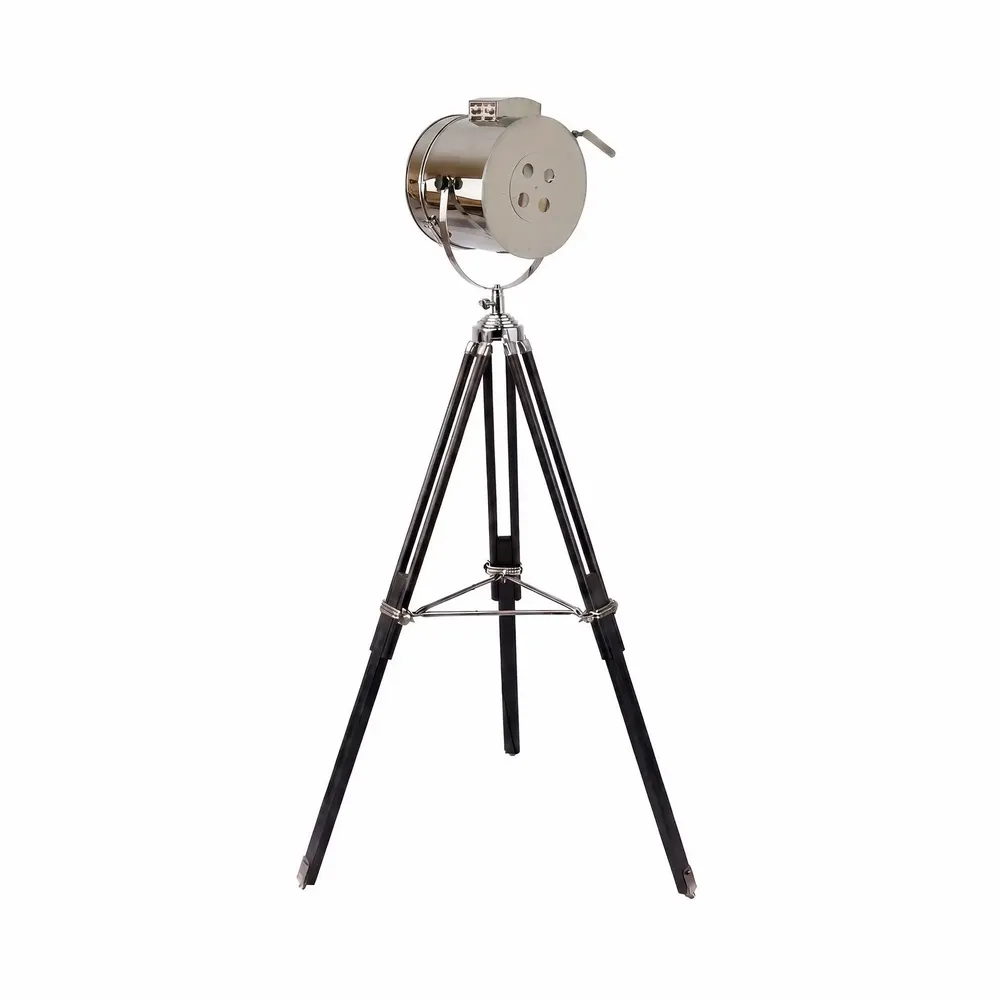 Floor lamps - Chrome steel and black steel floor lamp - ANGEL CERDÁ