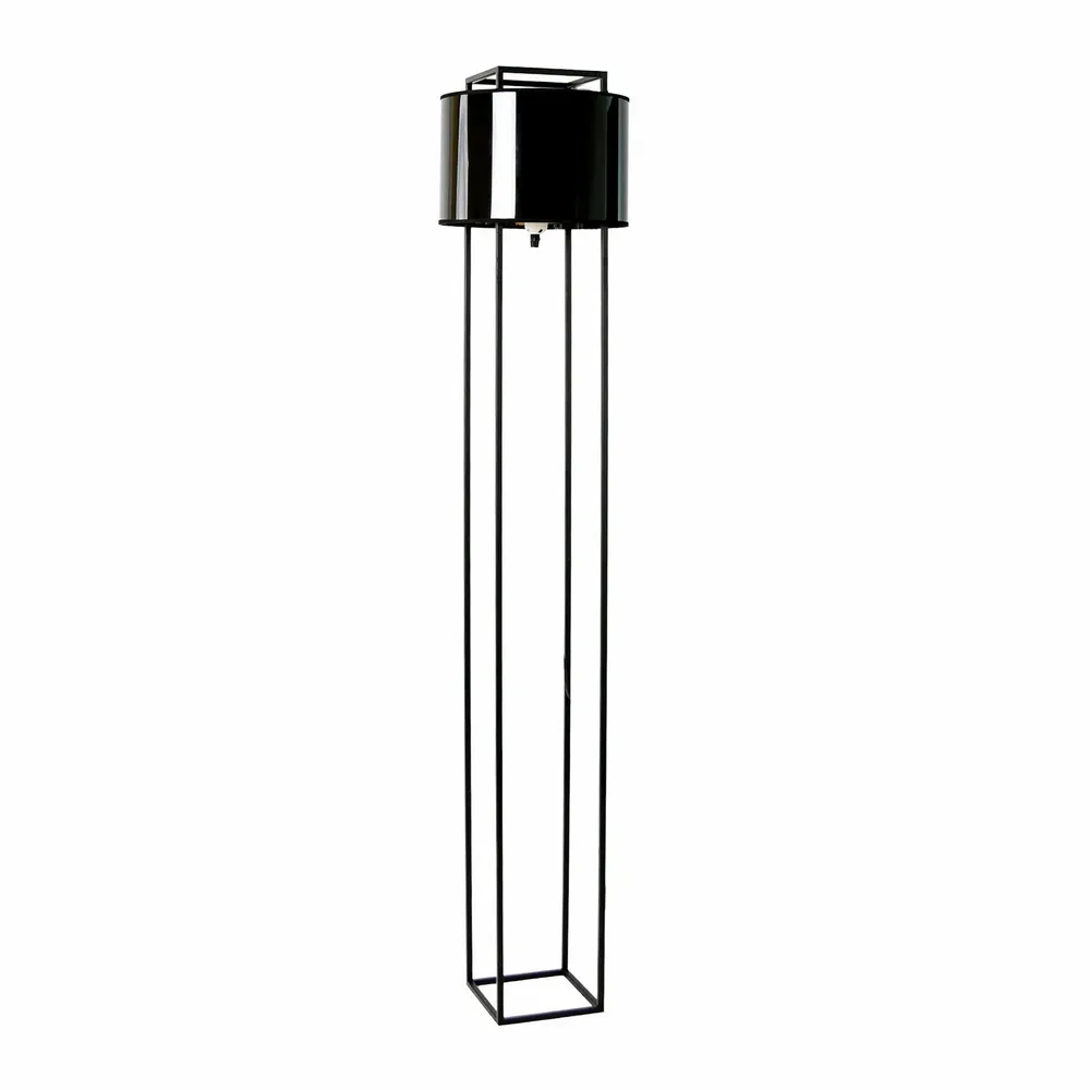Lampadaires - Lampadaire en PVC noir et doré brillant et acier noir - ANGEL CERDÁ