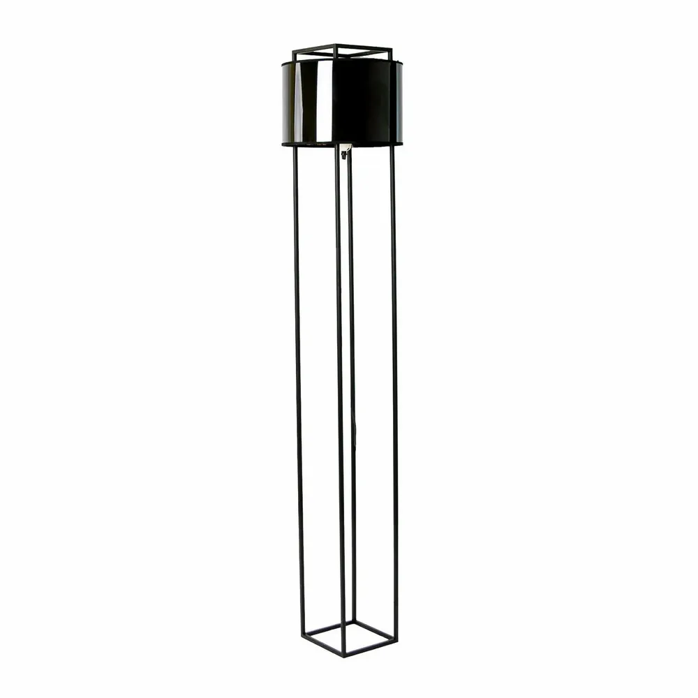 Lampadaires - Lampadaire en PVC noir et doré brillant et acier noir - ANGEL CERDÁ
